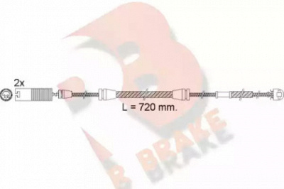 R BRAKE 610498rb -  Сигнализатор, износ тормозных колодок
